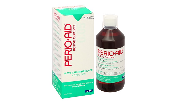 Nước súc miệng tẩy cao răng an toàn Perio-Aid Active Control 